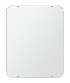 飛散防止加工 鏡 ミラー 安心 安全 クリスタルミラーシリーズ(一般空間用):i-cm-h-s-30r-400mmx500mm-HS(角丸四角形)(クリアーミラー 30Rクリスタルカットタイプ)日本製 アイビーオリジナル 壁掛け鏡 ウォールミラー 姿見 鏡