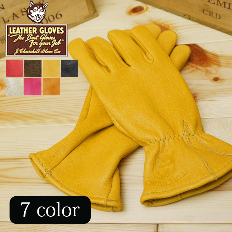 JAMES CHURCHILL Glove ジェームス チャーチル エルクスキン レザーグローブ ヘラジカ アカジカ 革手袋 メンズ カジュアル WING THUMB 439EB HEAVY ELKSKIN inseam GOLD 439elk-GOLD【あす楽対応】【楽ギフ】【ネコポス対応】【あす楽対応】