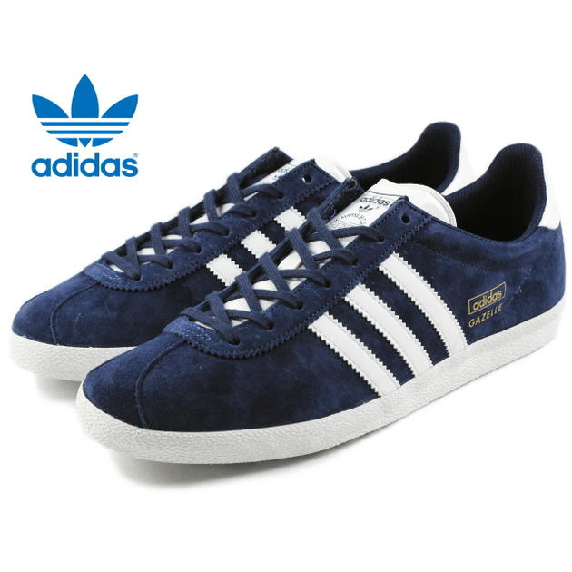 アディダス adidas GAZELLE OG ガッツレー オリジナル ダークインディゴ/ランニングホワイト/メタリックゴールド Q21600