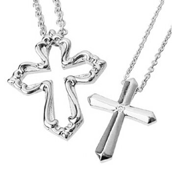 with me ダブルクロスネックレス【ネックレス】【necklace】【首飾り】【ペンダント】【レディース】【Lady's 女性用】