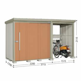 10月31日までのプレゼント企画 タクボ物置 Mr.ストックマンプラスアルファ TP-3715 一般型 標準型 +床保護マット 1セット付き 『追加金額で工事も可能 駐輪スペース付屋外用物置 自転車収納におすすめ』 トロピカルオレンジ