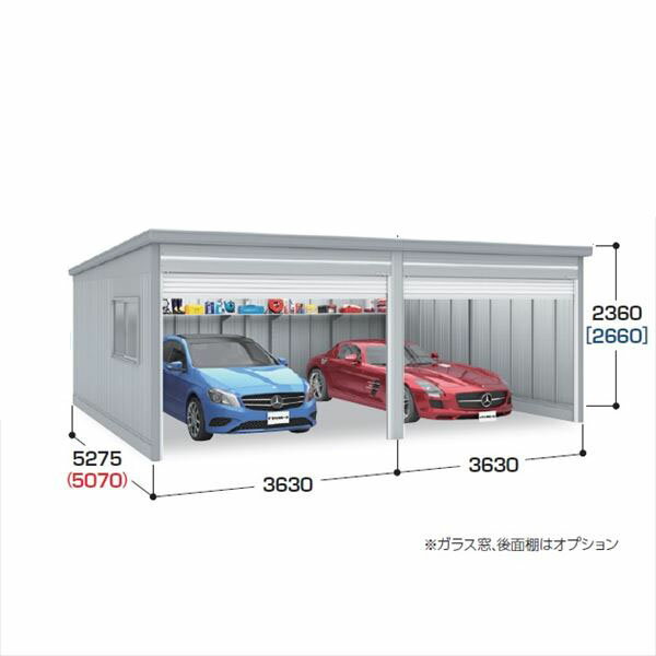 【楽天市場】イナバ物置 ガレーディア GRN-3652SL-2 一般型 『2連棟タイプ』 『シャッター車庫 ガレージ』：エクステリアのプロ