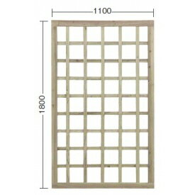 タカショー e-ウッドパネル11型 W11 (格子) 【緑化 天然木フェンス 柵】 別注塗装済み(ホワイト)