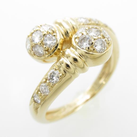 K18YG ダイヤモンドリング【中古】