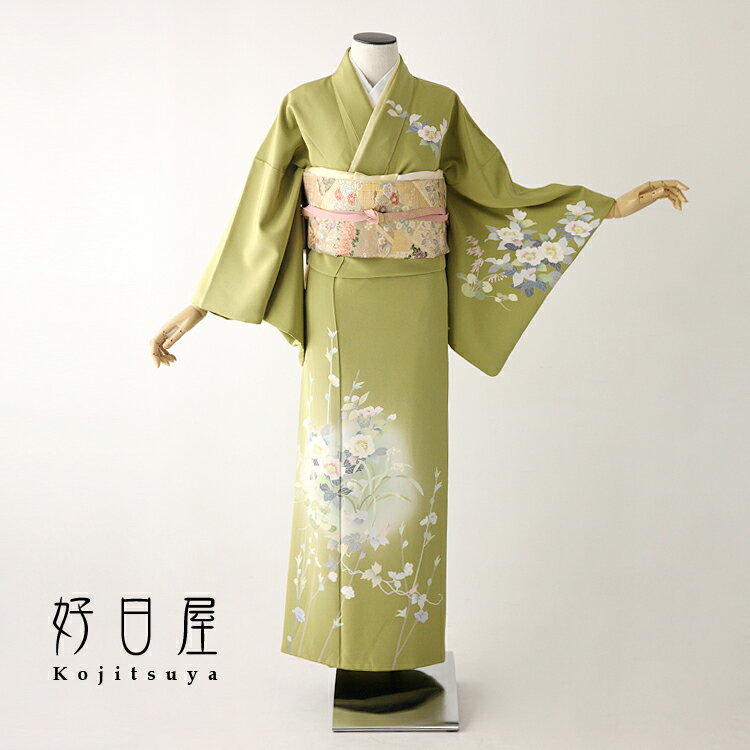 訪問着 レンタル 結婚式 入学式 七五三 正絹 h-176