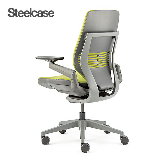 【ハイエンドモデル】Steelcase Gesture ジェスチャー シェルバック型 ダークシェル/ダークフレーム オフィスチェア 肘付き 座面クロス 360度可動アーム パソコンチェア リクライニング 腰痛 疲れにくい おしゃれ くろがねっと 442A30DD