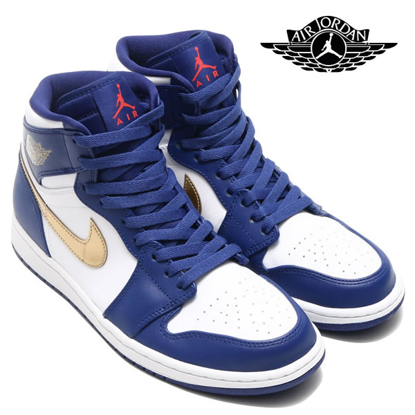 【正規品】NIKE AIR JORDAN 1 MID ナイキ エア ジョーダン 1 ミッド ロイヤルブルー/ゴールド/ホワイト 限定 リミテッド (332550-406)
