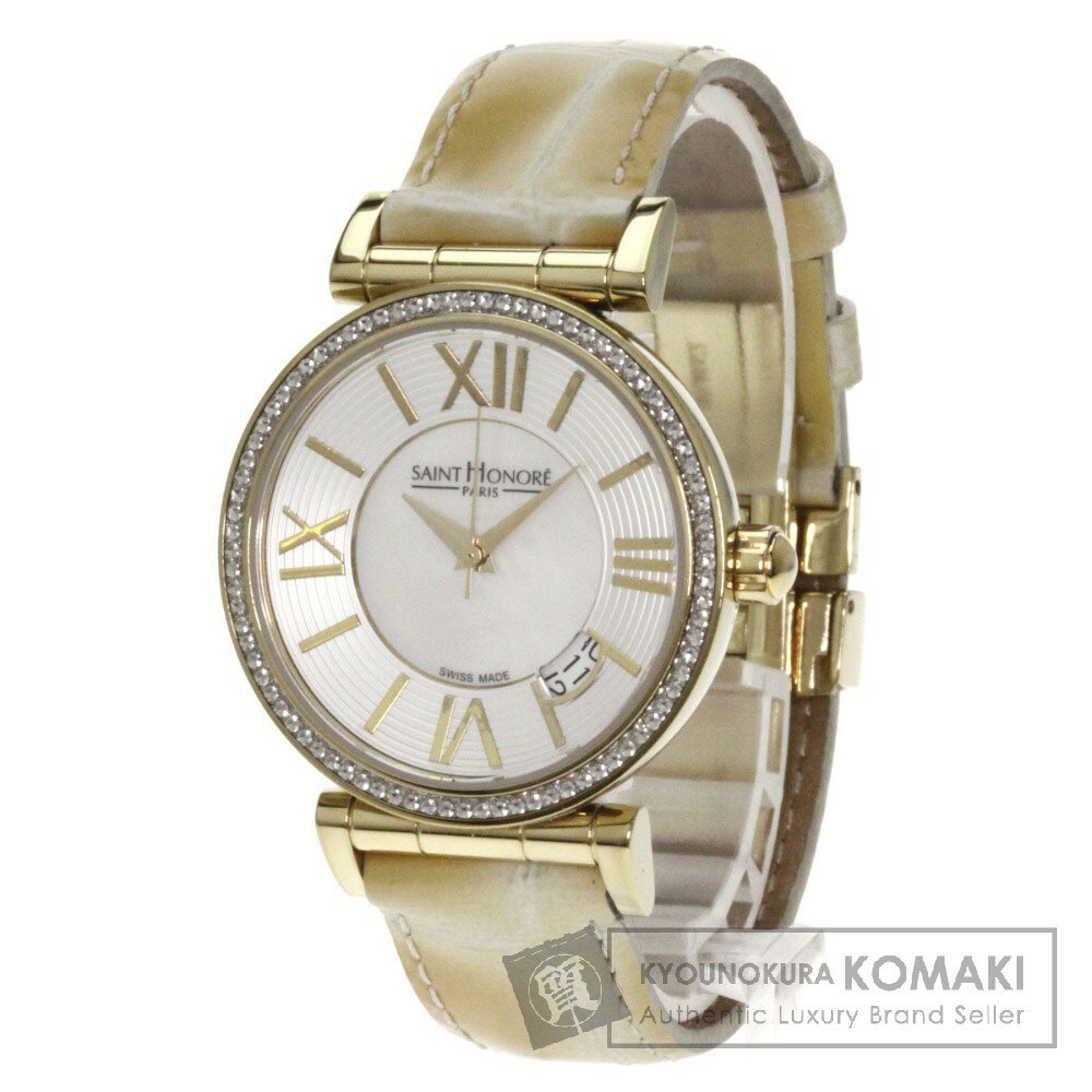 SAINT HONORE オペラ 腕時計 GP/革 レディース 【中古】【サントノーレ】