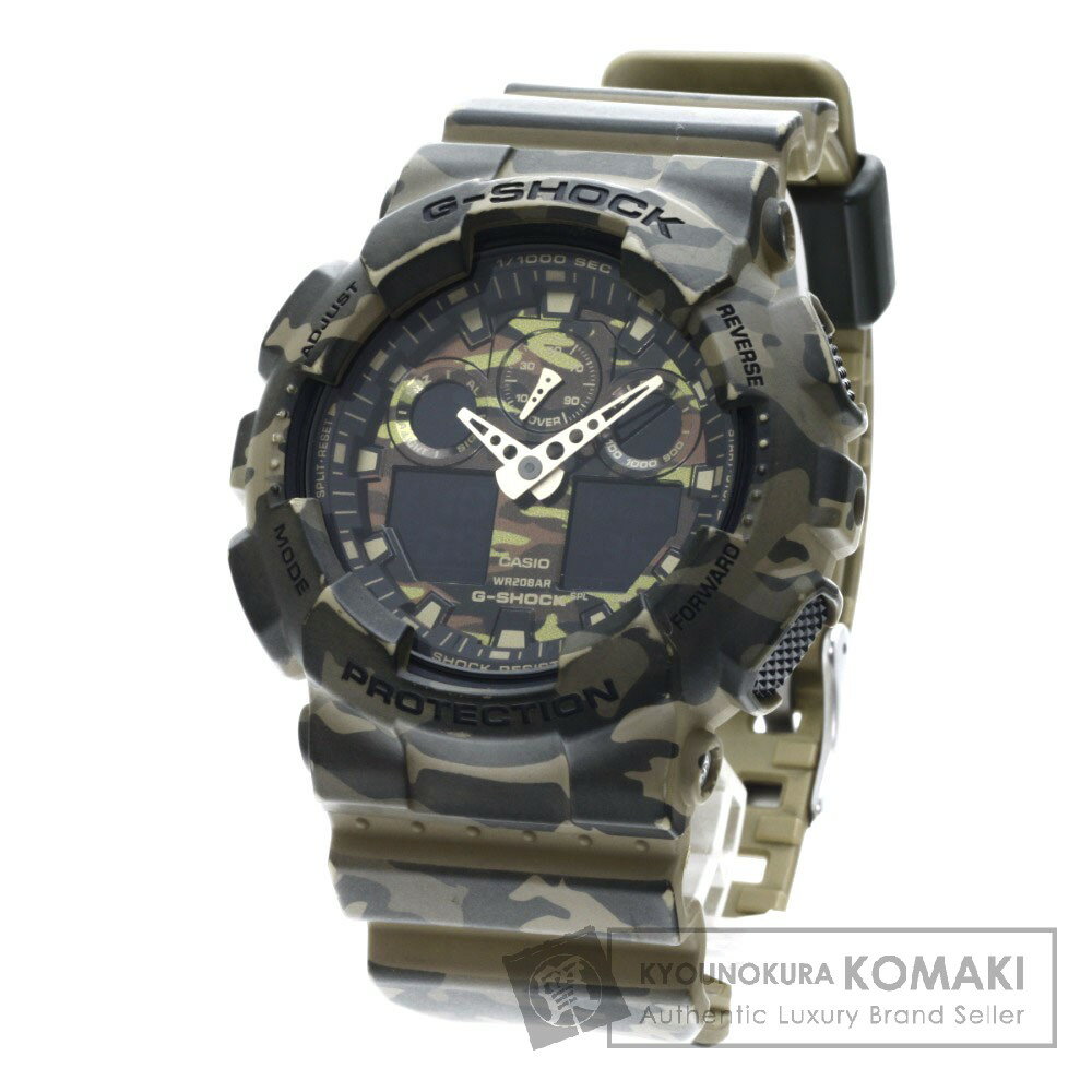 CASIO GA-100CM Gショック カモフラージュ 腕時計 樹脂系/ラバー メンズ 【中古】【カシオ】