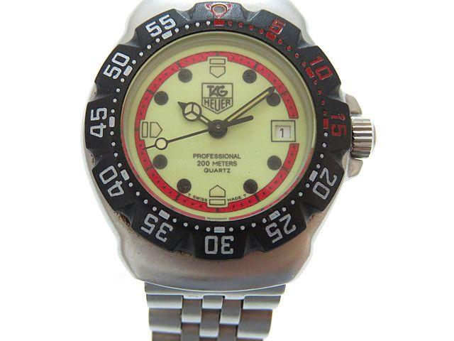 タグホイヤー プロフェッショナル200M 371.508 レディース クオーツ 腕時計 0050【中古】TAG Heuer 夜光文字盤