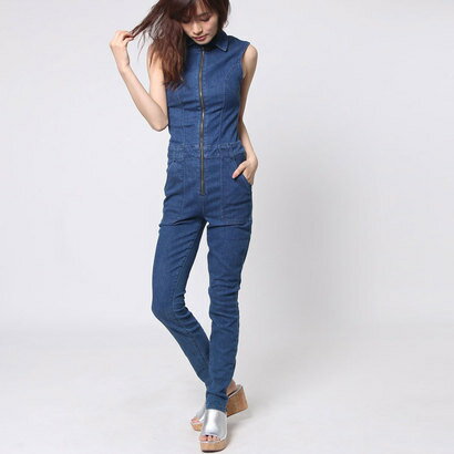 【アウトレット】ゲス GUESS JESSIE DENIM JUMPSUIT (PIONEER SQUARE 2 WASH)