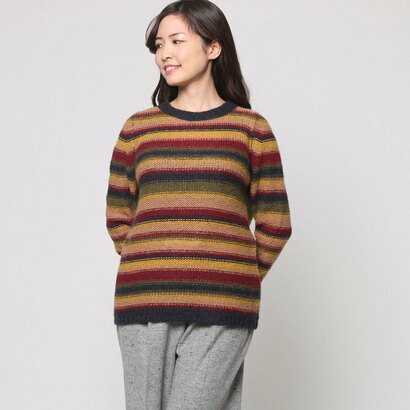 【アウトレット】ナインティーン セブンティ 19.70 RIGATO FIN.3 5 COLORI MOHAIR (イエローマルチカラー)