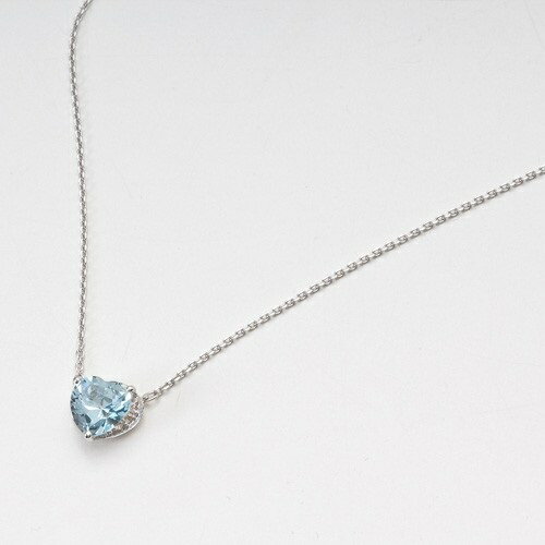 【最大1,000円OFFクーポン配布中】LoveLove Swarovski ラブラブスワロフスキー ネックレス SK-32WG K10ホワイトゴールド/ブルートパーズ