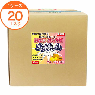 【油汚れ用洗剤】速洗力 レギュラータイプ 20L /業務用/レンジ周り用洗剤/コンロ周り用洗剤/レンジ/レンジフード/ガスコンロ/洗剤類・衛生用品/プロ御用達/店舗用品/l6
