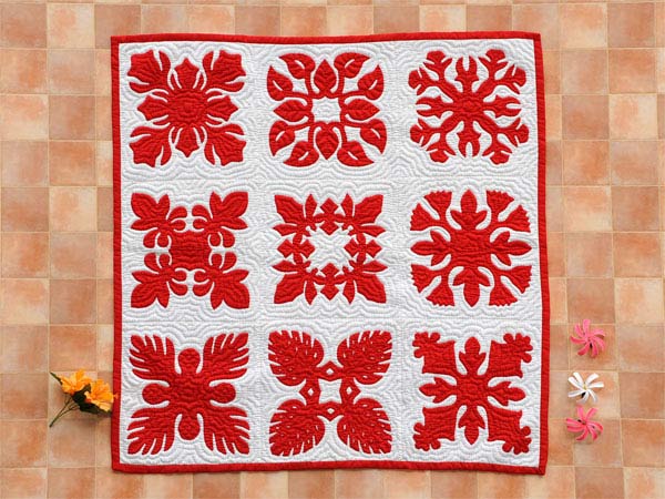 ☆月9ドラマなど美術協力ショップ☆ハンドメイド ハワイアンキルト タペストリーしつけ済み製作キット サンプラー hk40060