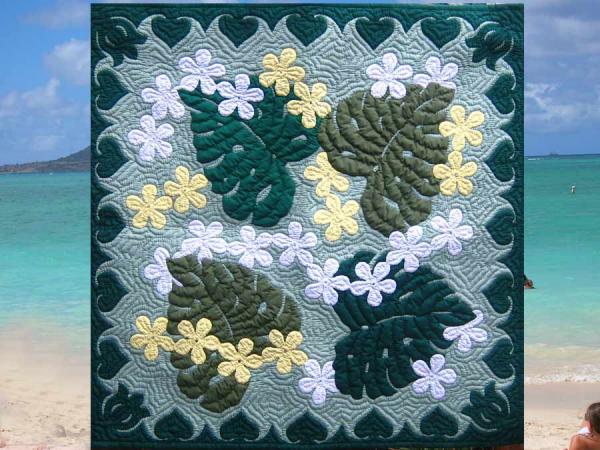 ☆月9ドラマなど美術協力ショップ☆ハンドメイド ハワイアンキルト タペストリーしつけ済み製作キット オーダーメイドhk40002