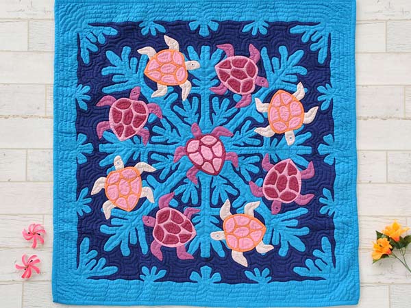 ☆月9ドラマなど美術協力ショップ☆ハンドメイド ハワイアンキルト タペストリーしつけ済み製作キット オーダーメイド hk40088