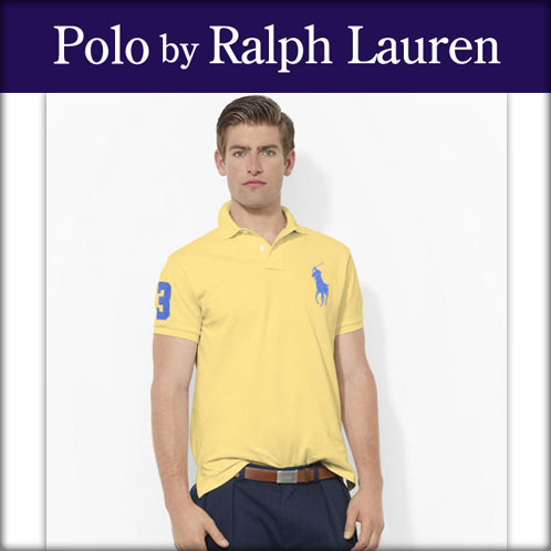 【販売期間 3/2 19:00~3/8 9:59】 ポロ ラルフローレン POLO RALPH LAUREN 正規品 メンズ ポロシャツ Custom-Fit Big Pony Polo YELLOW