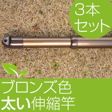 太くて丈夫 サビない伸縮竿 3本セット 3.1mから4.1mまで伸びる 4.1m使える 便利な伸縮物干し竿 敷布団も干せる アルミ ものほし竿 洗濯ざお【日本製・国内自社工場製造】 【メーカー1年保証】