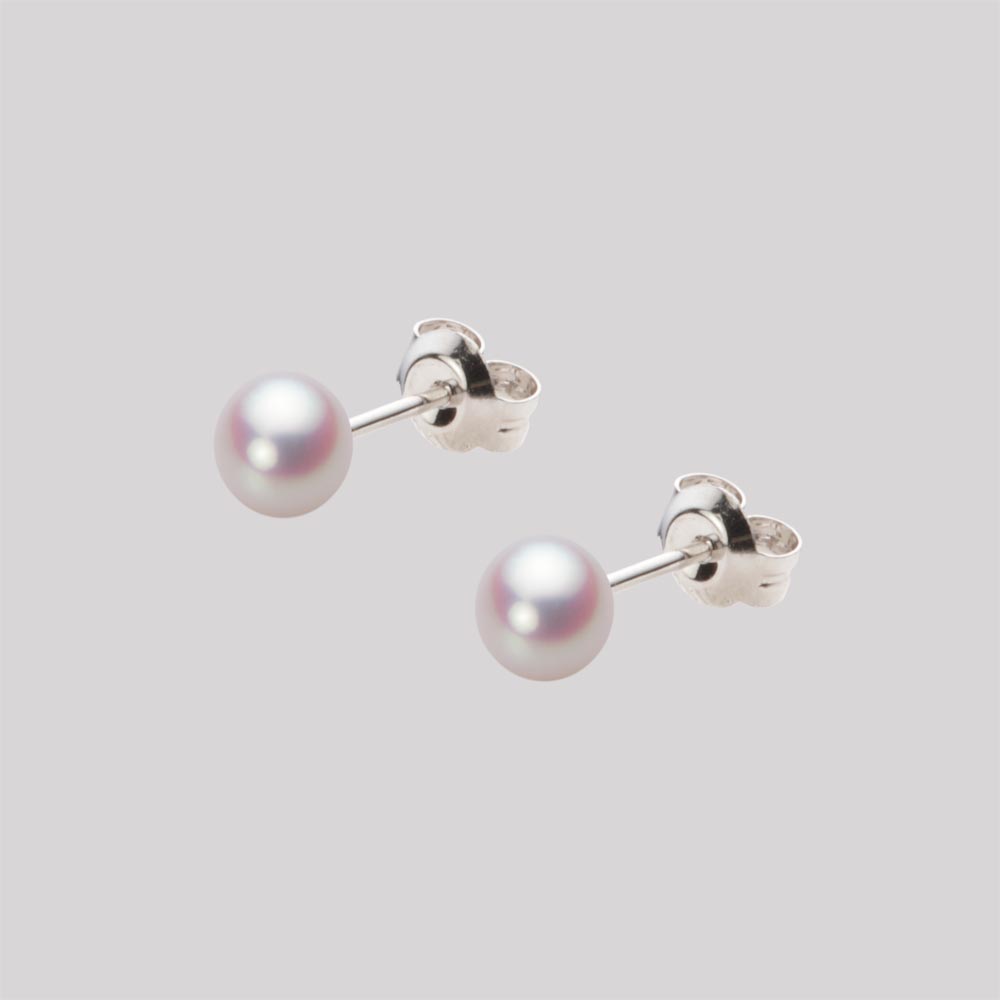 ベビーパールピアス/4.5mm アコヤ 真珠 ピアス Pt900 プラチナ