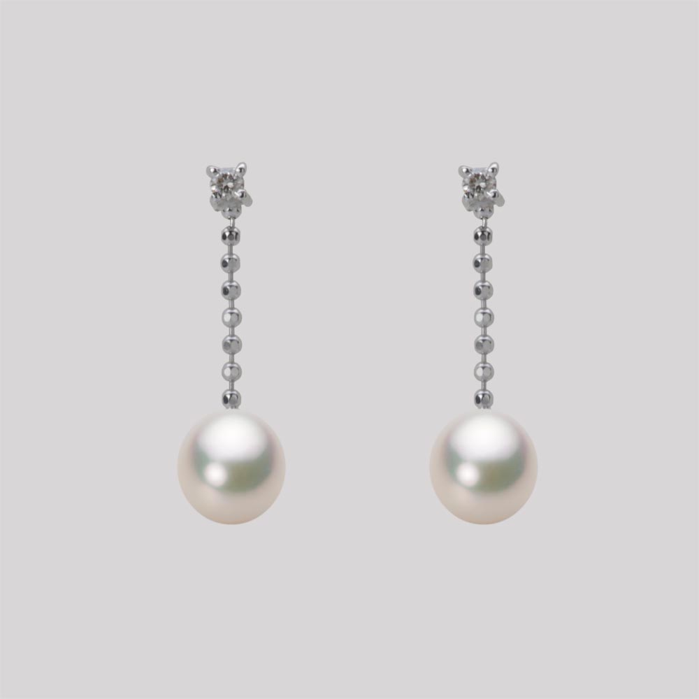 ベビーパールピアス/5.0mm アコヤ 真珠 ピアス K18WG ホワイトゴールド