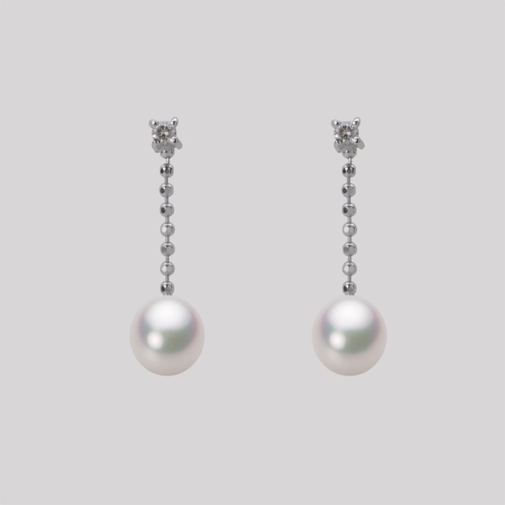 ベビーパールピアス/5.0mm アコヤ 真珠 ピアス K18WG ホワイトゴールド