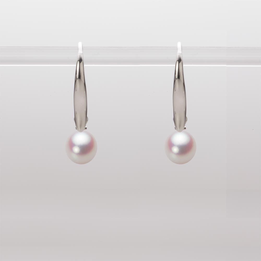 パール ピアス 5.5mm アコヤ 真珠 ピアス K18WG ホワイトゴールド