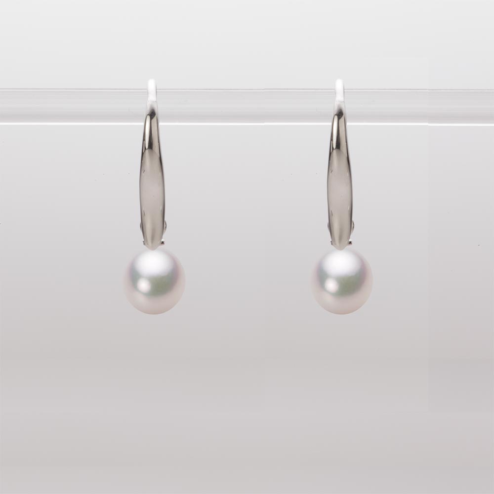 パール ピアス 5.5mm アコヤ 真珠 ピアス K18WG ホワイトゴールド