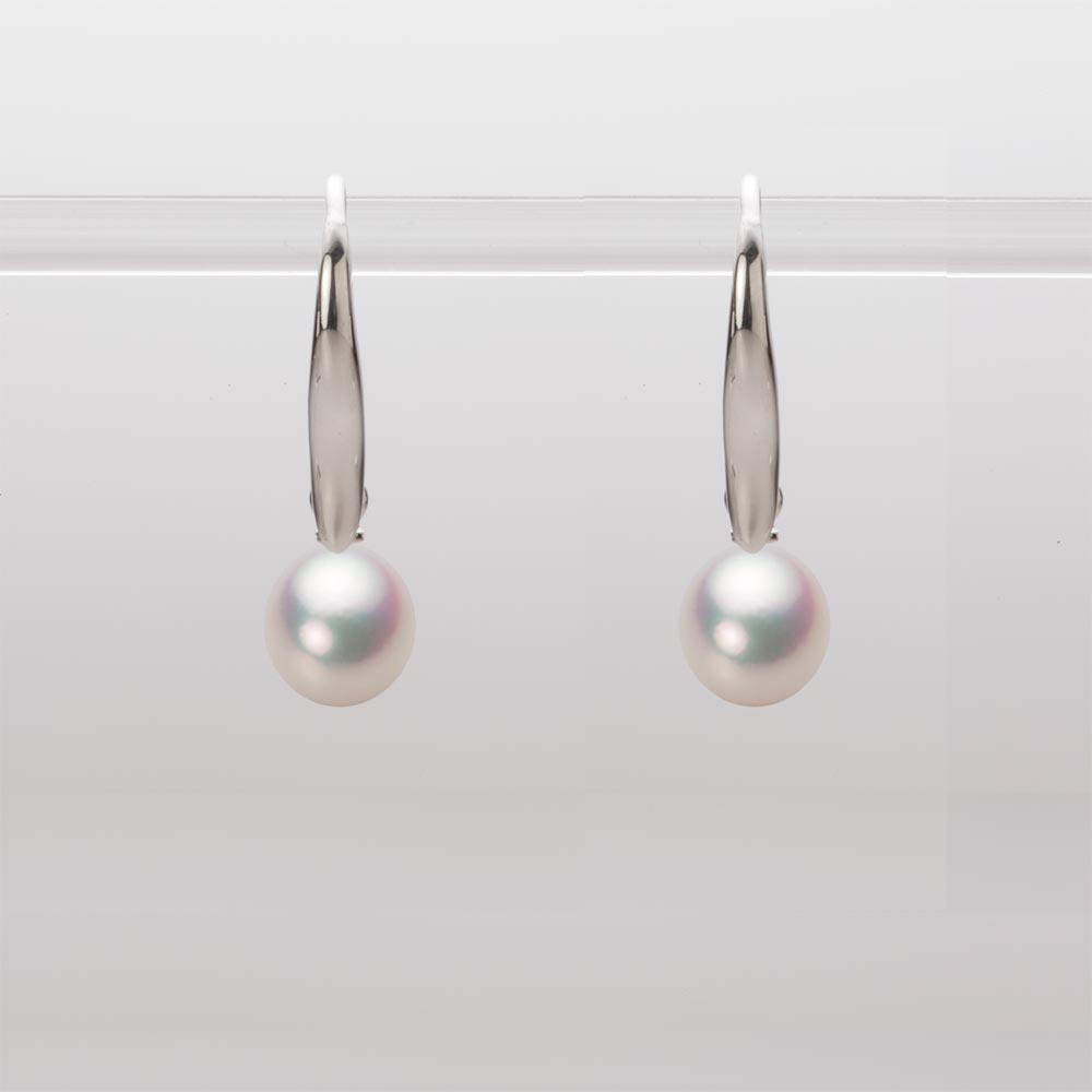 パール ピアス 6.0mm アコヤ 真珠 ピアス K18WG ホワイトゴールド