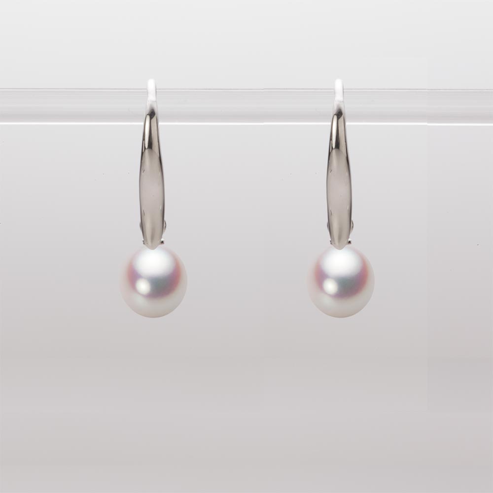 パール ピアス 6.0mm アコヤ 真珠 ピアス K18WG ホワイトゴールド