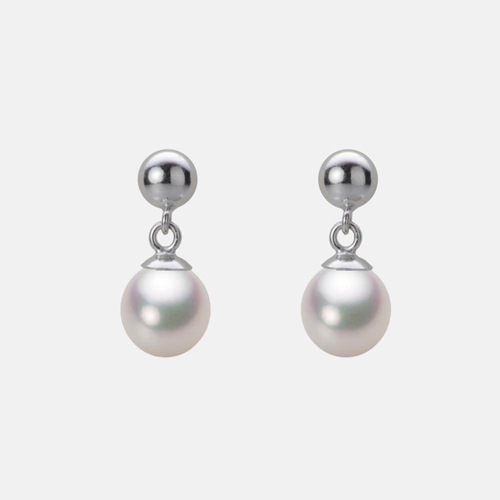パールピアス/6.0mm アコヤ 真珠 ピアス K14WG ホワイトゴールド