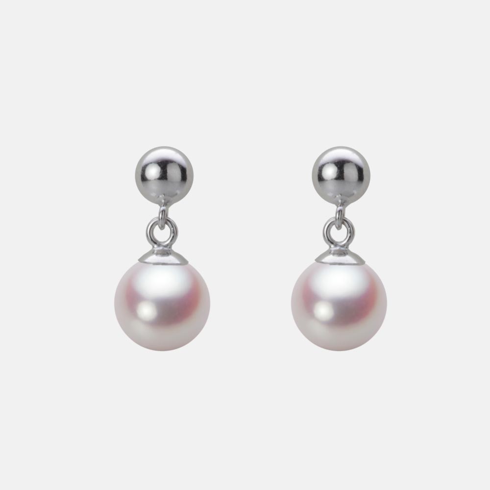 パールピアス/6.5mm アコヤ 真珠 ピアス Pt900 プラチナ
