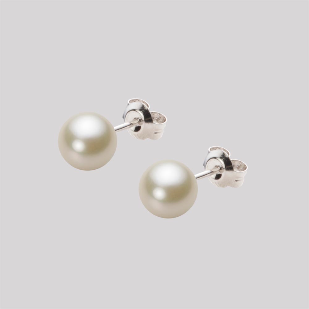 パールピアス/6.5mm アコヤ 真珠 ピアス Pt900 プラチナ