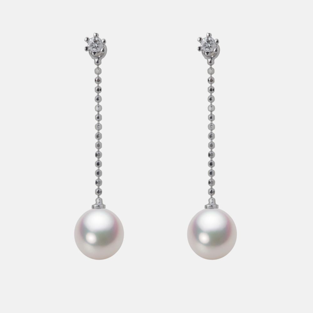 パール ピアス 6.5mm アコヤ 真珠 ピアス K18WG ホワイトゴールド