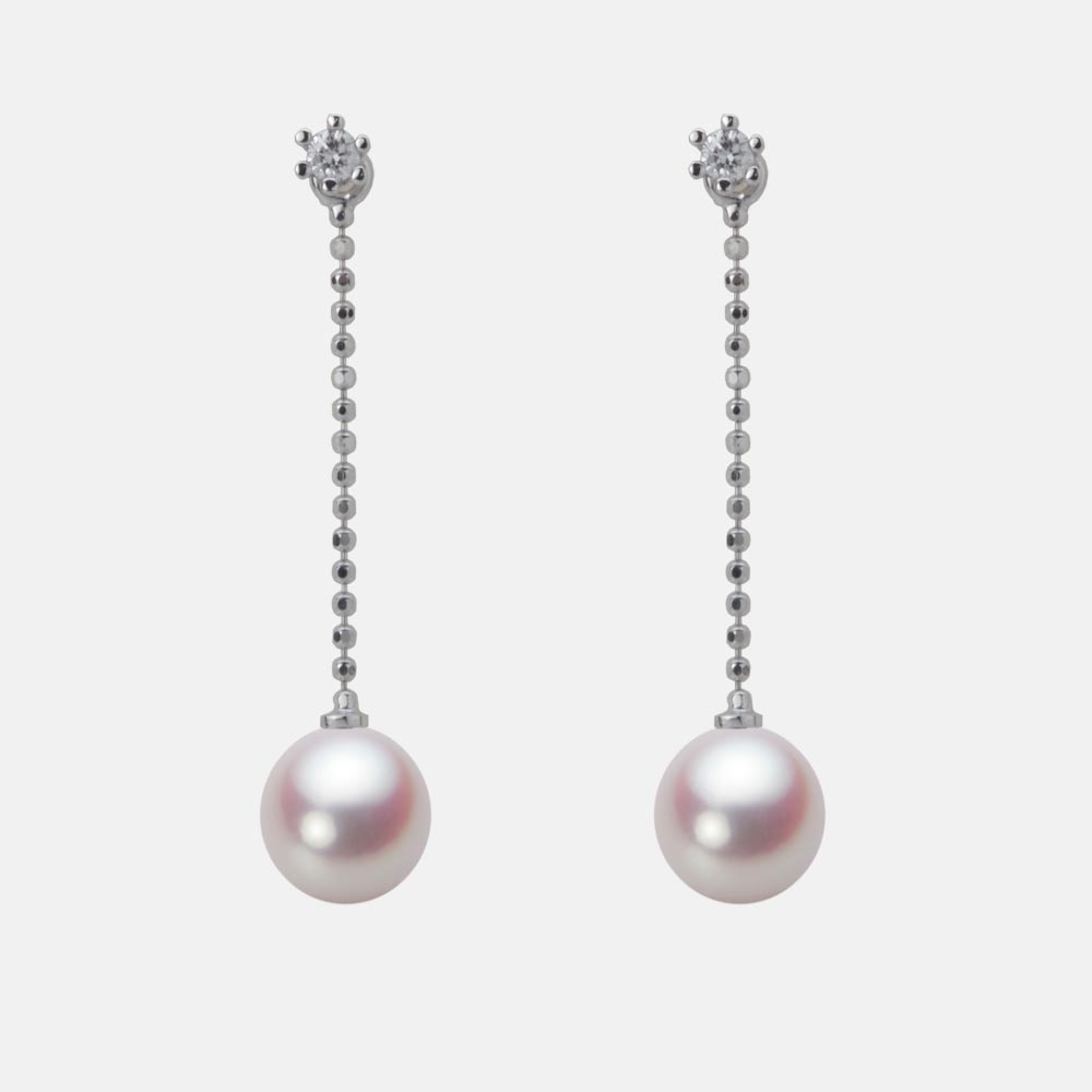 パール ピアス 6.5mm アコヤ 真珠 ピアス K18WG ホワイトゴールド