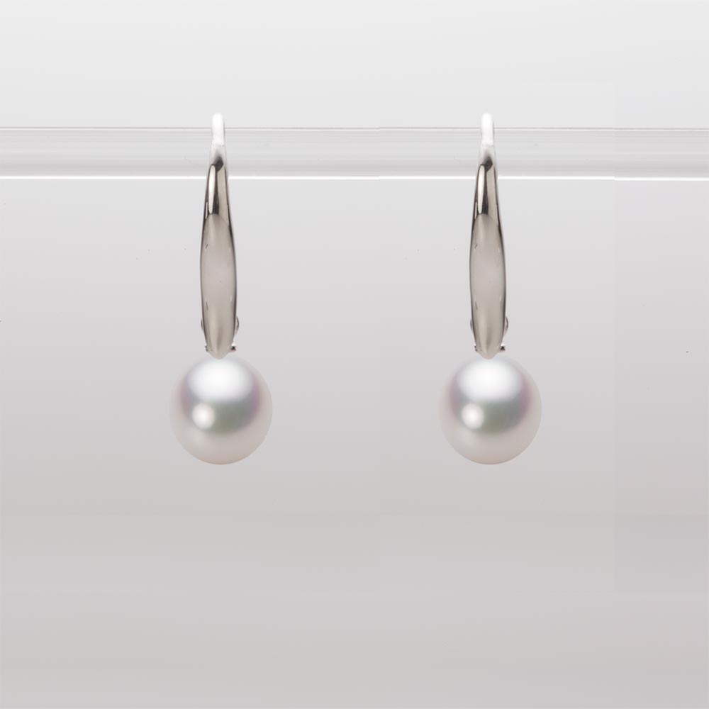 パール ピアス 6.5mm アコヤ 真珠 ピアス K18WG ホワイトゴールド