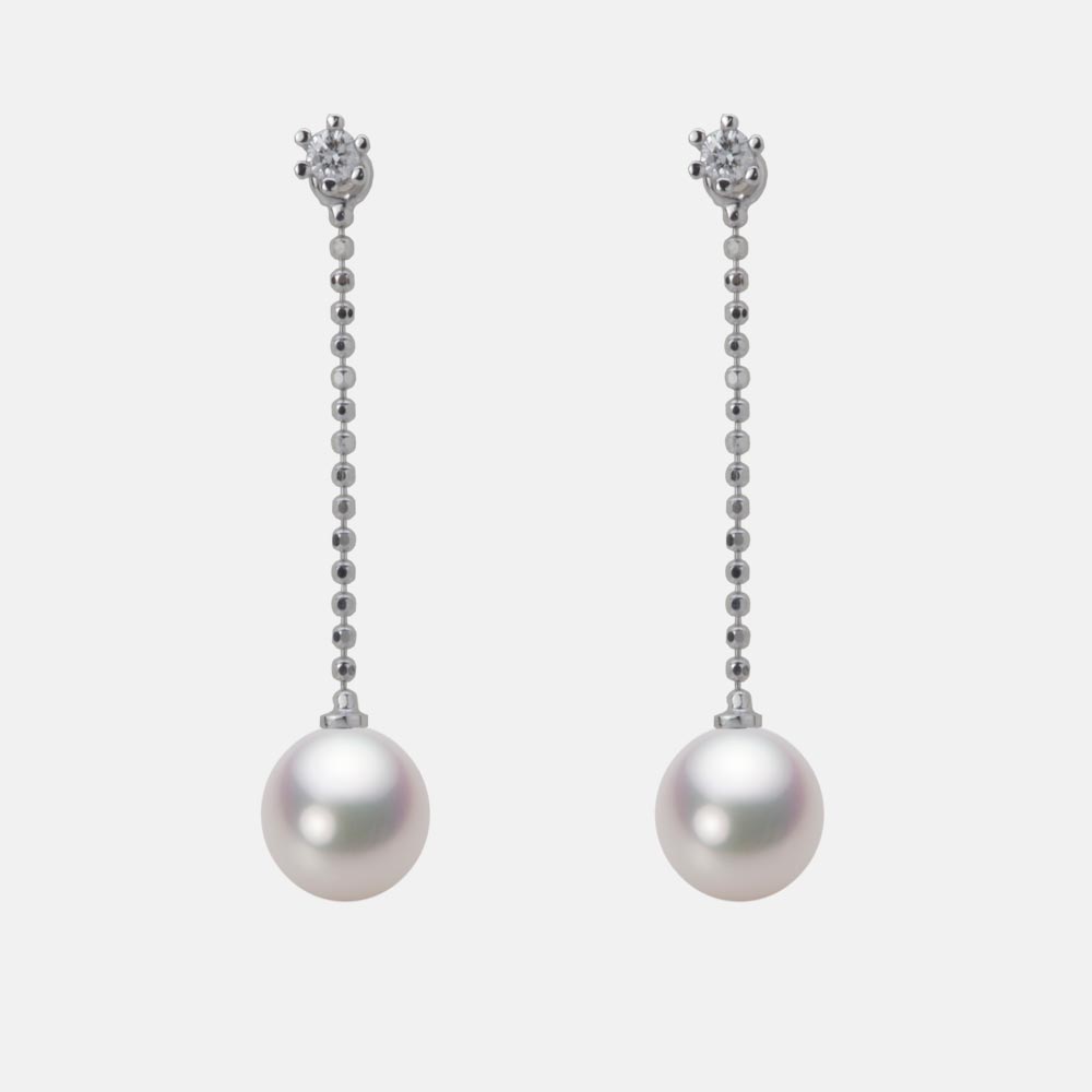 パール ピアス 6.5mm アコヤ 真珠 ピアス K18WG ホワイトゴールド