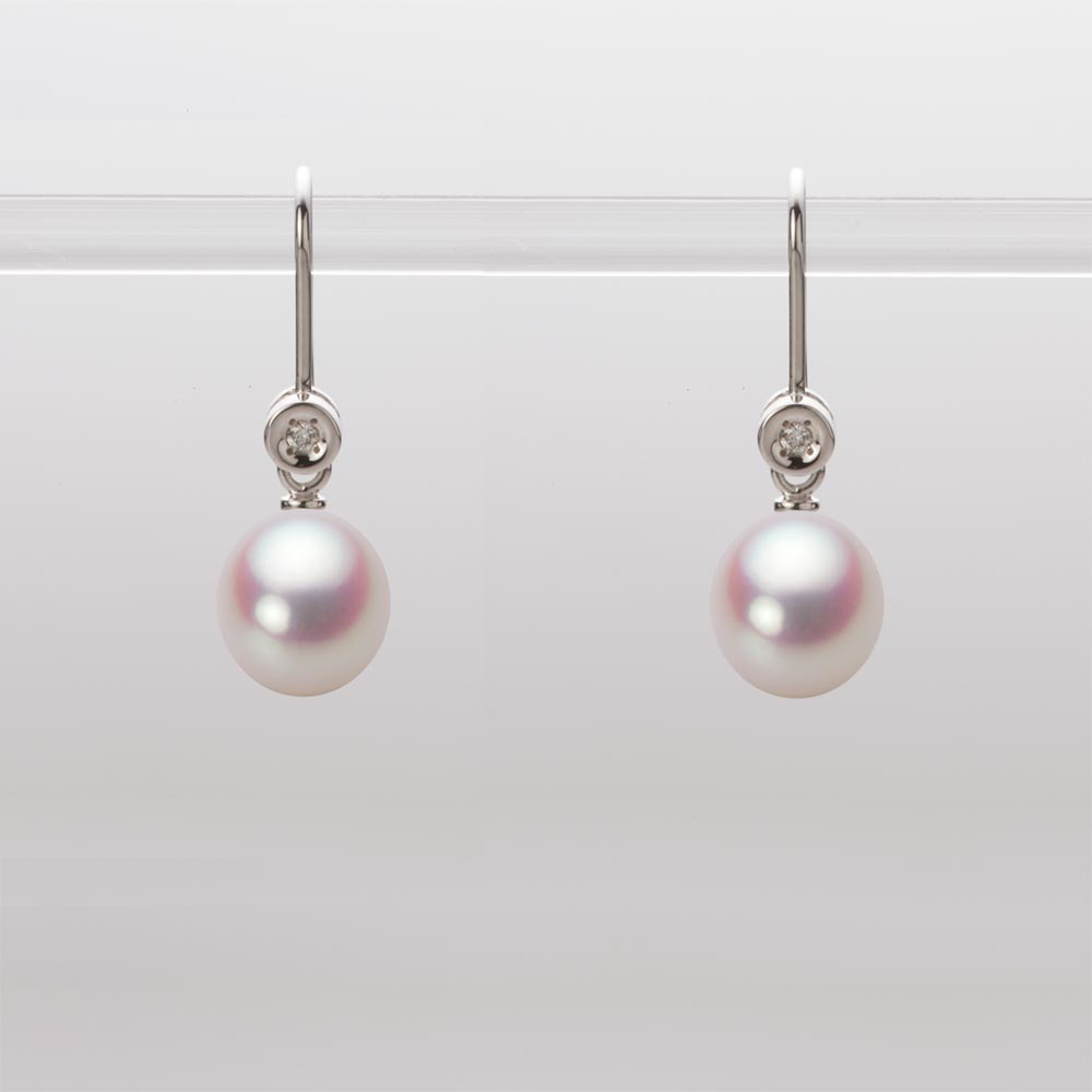 パール ピアス 7.0mm アコヤ 真珠 ピアス K18WG ホワイトゴールド