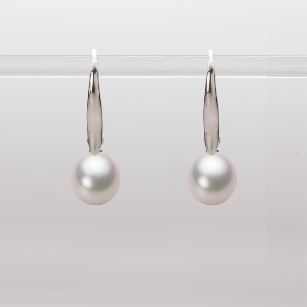 パール ピアス 7.0mm アコヤ 真珠 ピアス K18WG ホワイトゴールド