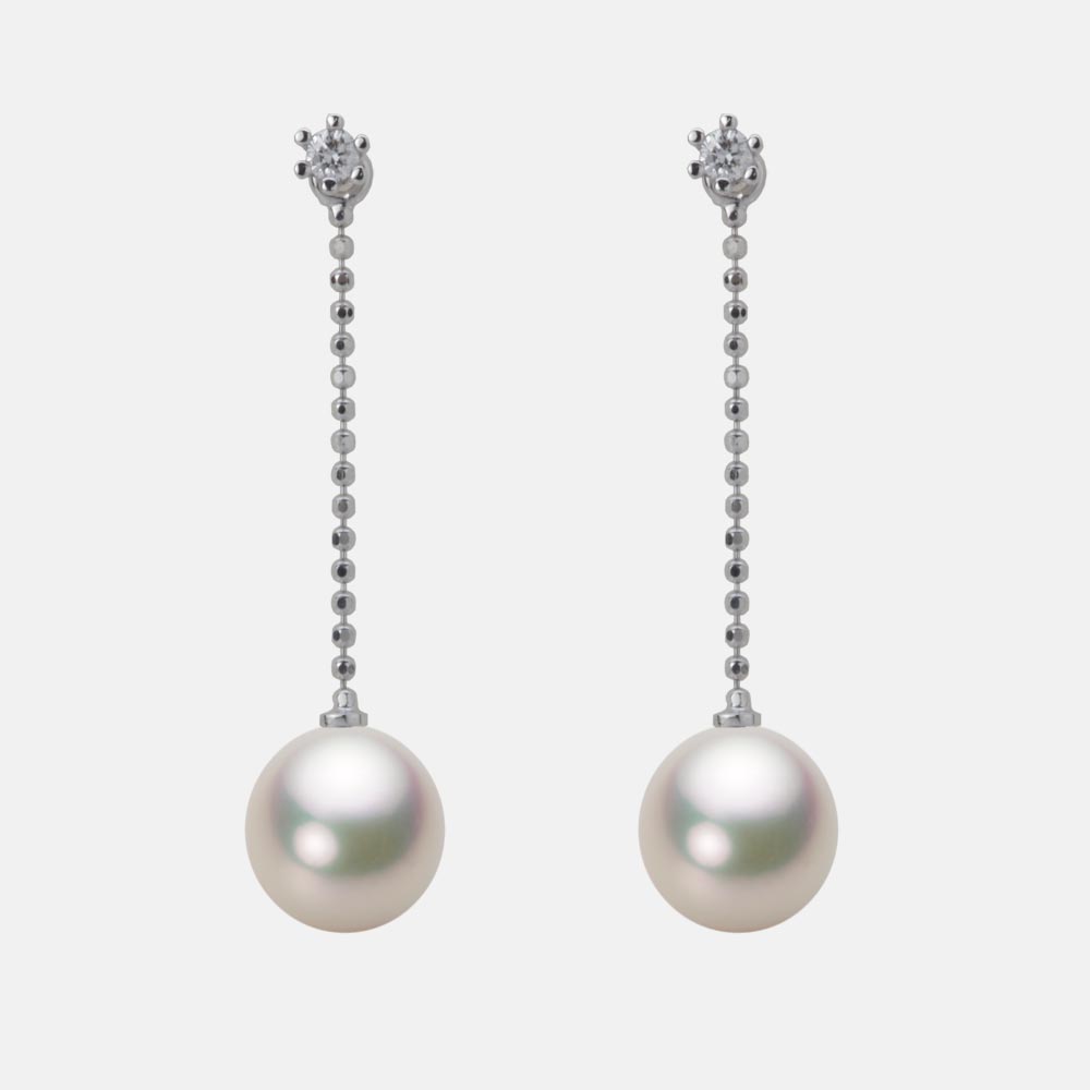 パール ピアス 7.5mm アコヤ 真珠 ピアス K18WG ホワイトゴールド