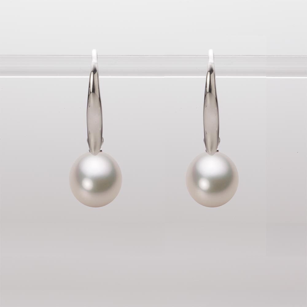 パール ピアス 7.5mm アコヤ 真珠 ピアス K18WG ホワイトゴールド