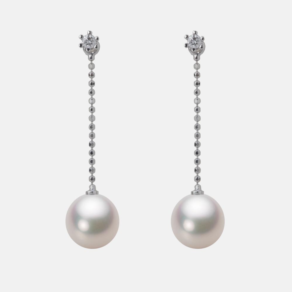 パール ピアス 7.5mm アコヤ 真珠 ピアス K18WG ホワイトゴールド