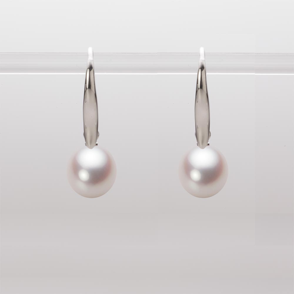 パール ピアス 7.5mm アコヤ 真珠 ピアス K18WG ホワイトゴールド