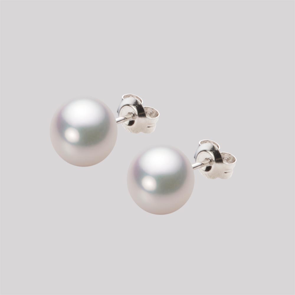 パール ピアス 8.0mm アコヤ 真珠 ピアス Pt900 プラチナ