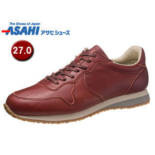 【nightsale】 ASAHI/アサヒシューズ KF50041 ASAHI 007 クラシック レザースニーカー 【27.0cm・1E】 (レッド)