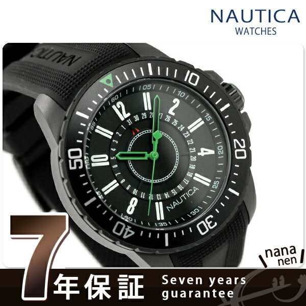 【楽天市場】ノーティカ 腕時計 NST 15 デイト メンズ オールブラック×グリーン ラバ−ベルト NAUTICA A15640G：腕時計のななぷれ