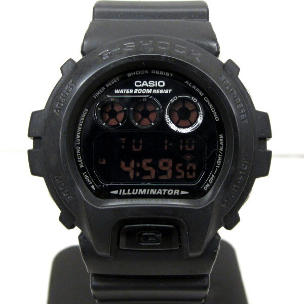 G-SHOCK ジーショック CASIO カシオ 腕時計 DW-069BK-1VJF 1289 三つ目 リアルブラック REAL BLACK 闇 オールブラック メンズ デジタル クォーツ ウォッチ 赤文字 反転液晶 M三国ヶ丘店 144909【USED】