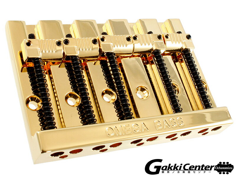 Allparts 5-String Grooved Omega Bass Bridge Gold/6079