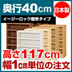 【イージーロック棚受タイプ】本棚 オーダー オシャレ 大容量 書棚 【送料無料】オーダーマルチラック 奥行40cm 高さ117cm 幅65cm【耐荷重 タフタイプ】【オーダー本棚 本収納 シンプル 頑丈 棚 書庫 ラック オープンラック ファイル 書類 カタログ レコード 収納】