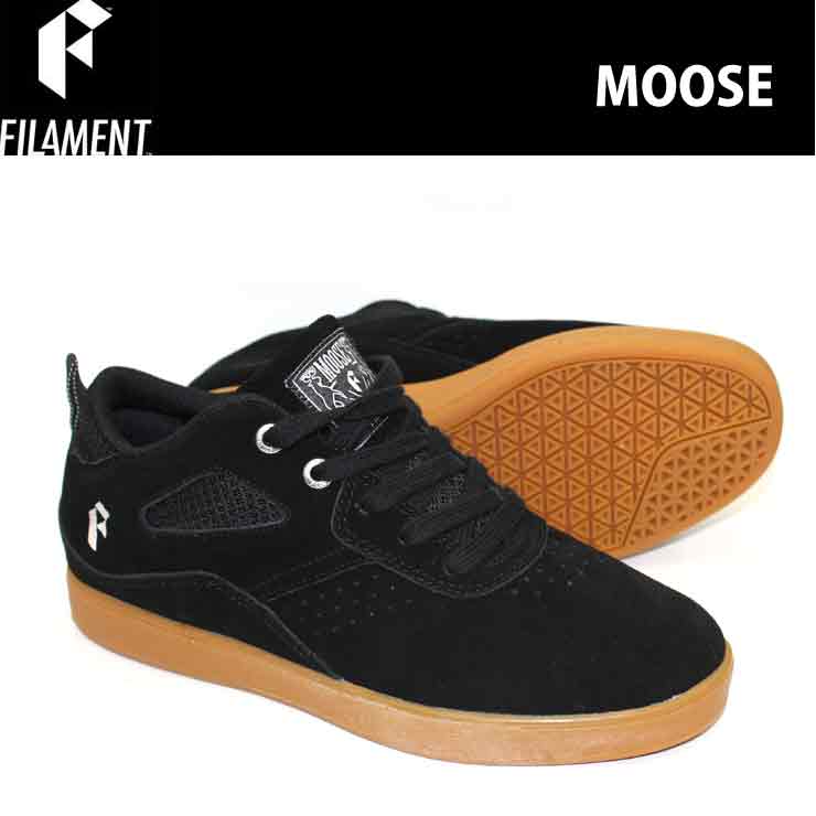 FILAMENT フィラメント スケートシューズ スニーカー MOOSE BLACK/GUM スケシュー スケボーシューズ